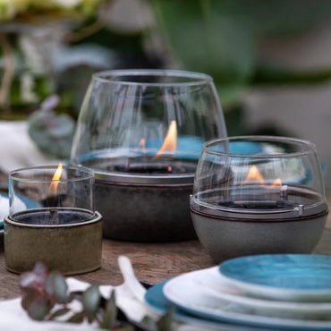 Tenderflame Tulip 18 Reactive Porcelain Fire Bowl Green