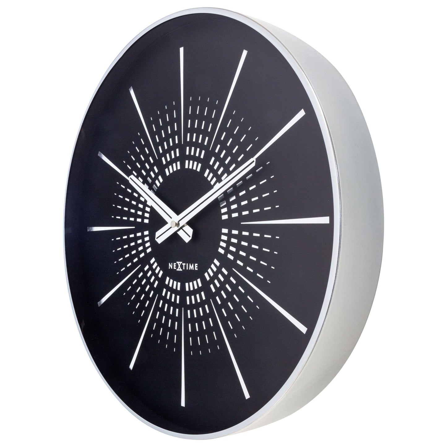Nextime Wandklok 40 cm - Stil - Metaal - "Excentric"