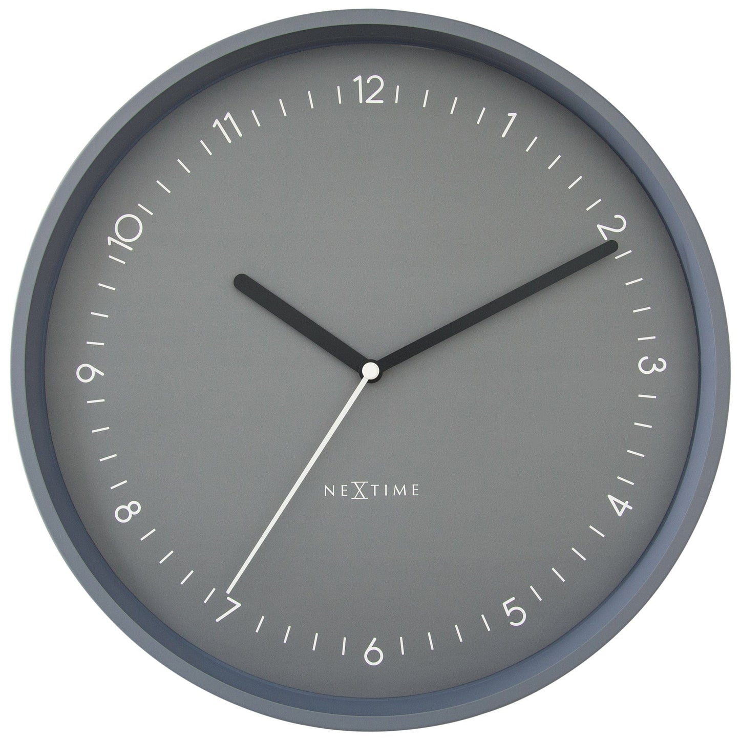 NeXtime Wandklok 30 cm - Stil - Aluminium - "Berlijn" grijs