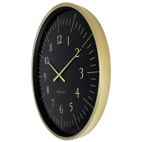 NeXtime Wanduhr 77 cm - Schwarz/Weiß - Kunststoff 'Galaxy Large'