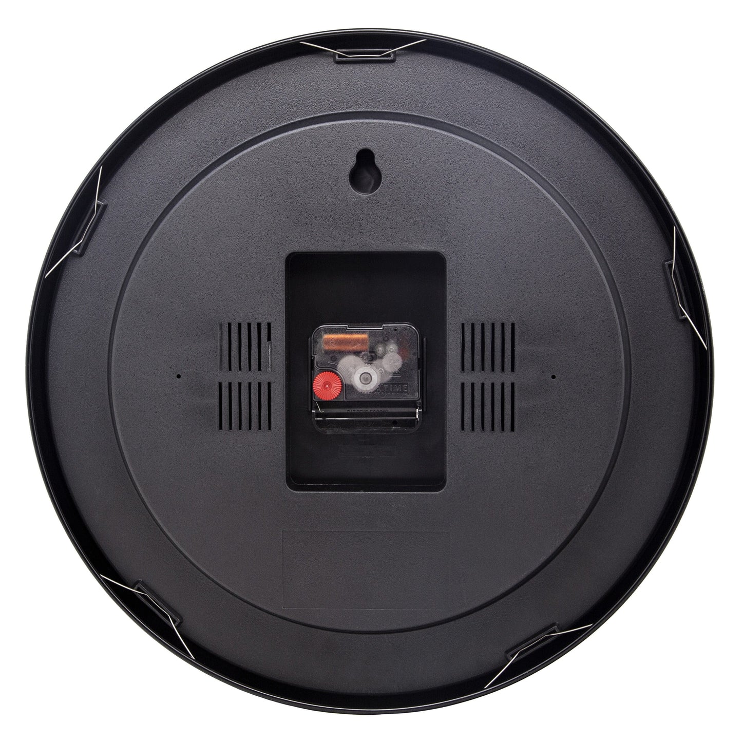 Wandklok 35 cm-Geruisloos-Zwart-Geanodiseerd aluminium-NeXtime 'Station All Black'