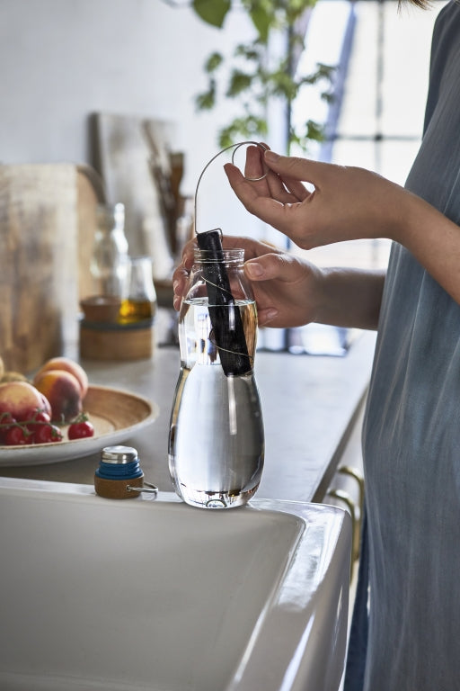 Black+Blum Eau Good Glass - Water Bottle - 0.65L - Blue