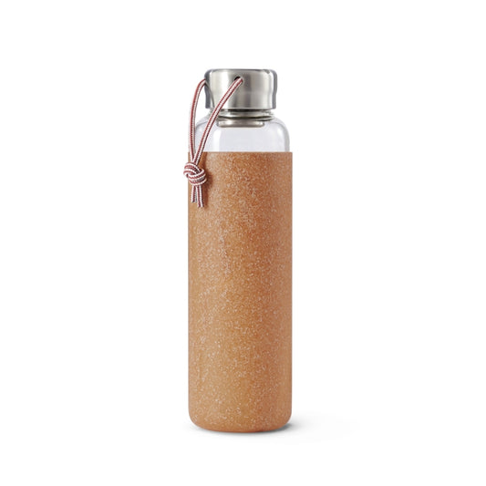 Black+Blum Glass Water Bottle - Waterfles glas - 0.6Ltr - Bruin