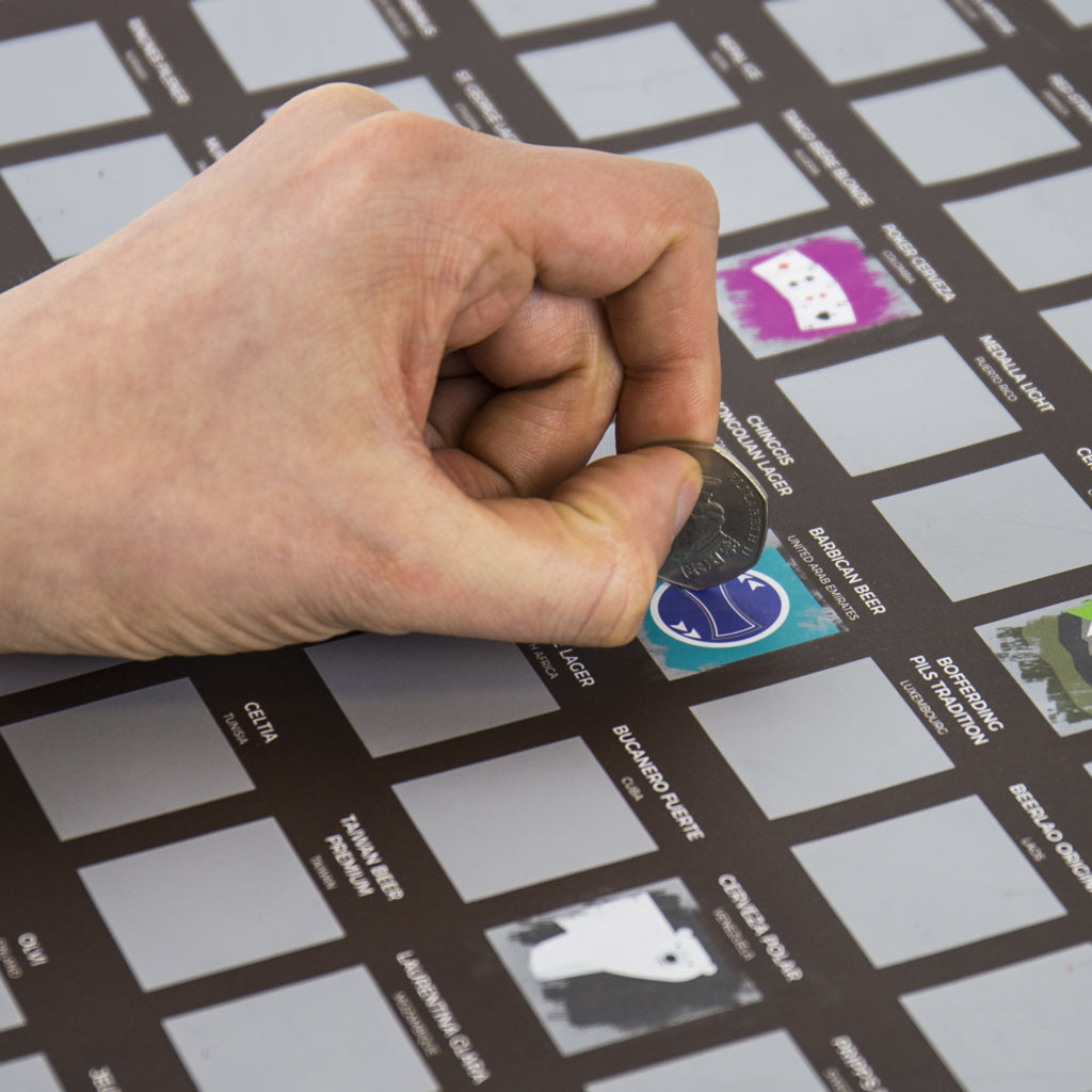 Gift Republic Scratch Poster - 100 Beers