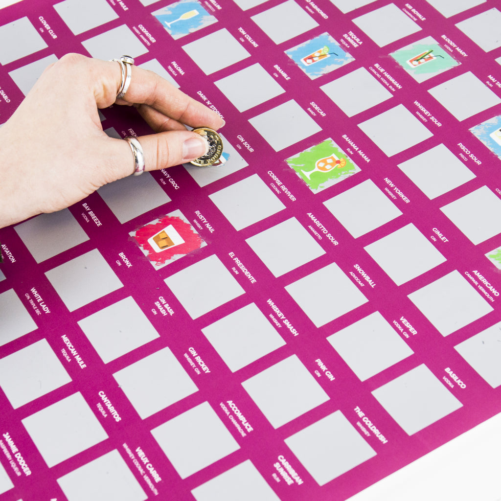 Gift Republic Scratch Poster - 100 Cocktails