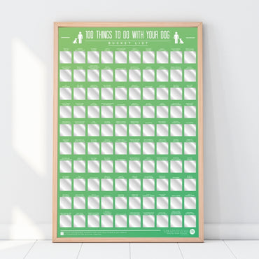 Gift Republic Krasposter - 100 Dingen om te doen met je hond