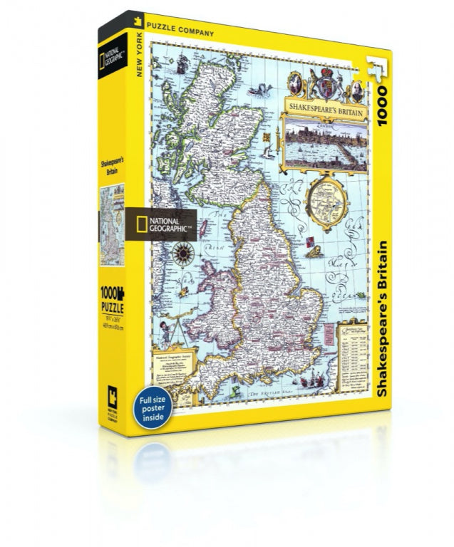 New York Puzzle Company Puzzle Shakespeares Großbritannien - 1000 Teile