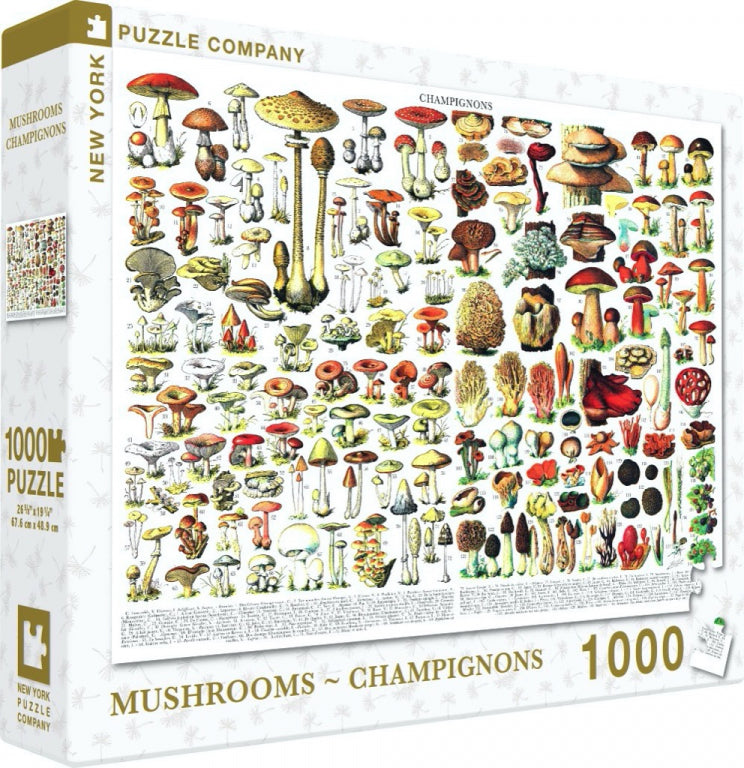 New York Puzzle Company Puzzel Paddenstoelen ~ Champignons - 1000 stukjes