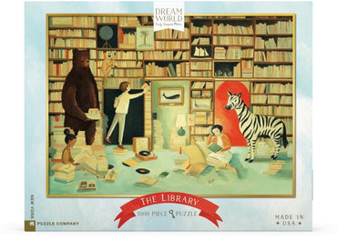 New York Puzzle Company Puzzle Die Bibliothek - 1000 Teile