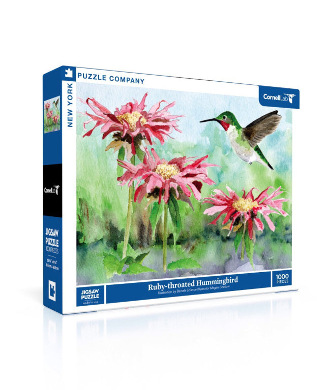 New York Puzzle Company Puzzle Red-throated Hummingbird - 1000 pieces
