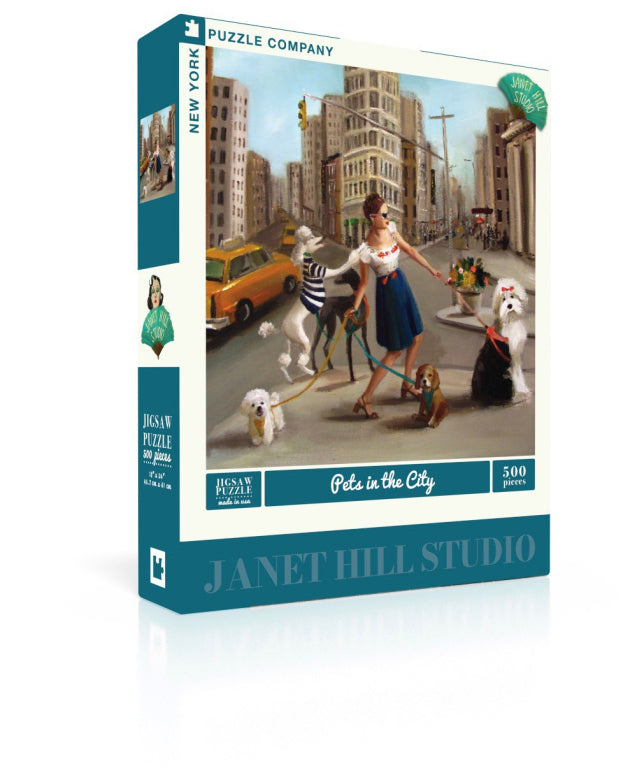New York Puzzle Company – Puzzle „Haustiere in der Stadt“ – 500 Teile