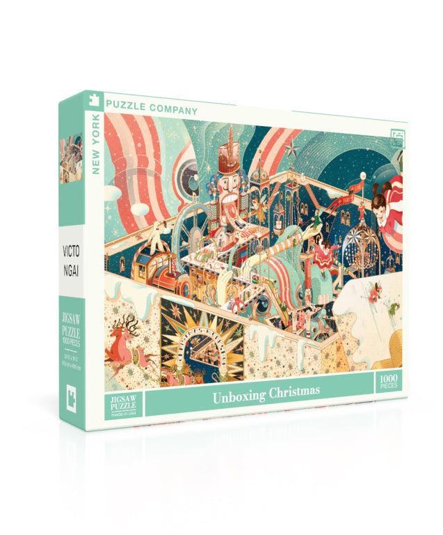 New York Puzzle Company Puzzel Kerst Uitpakken - 1000 stukjes