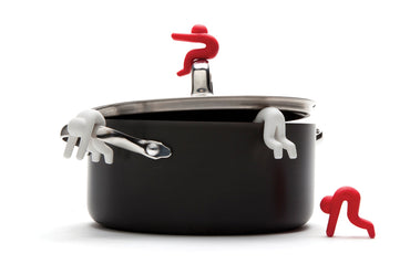 Monkey Business Dekselhouder Lid Sid set van 2 - Rood/Wit
