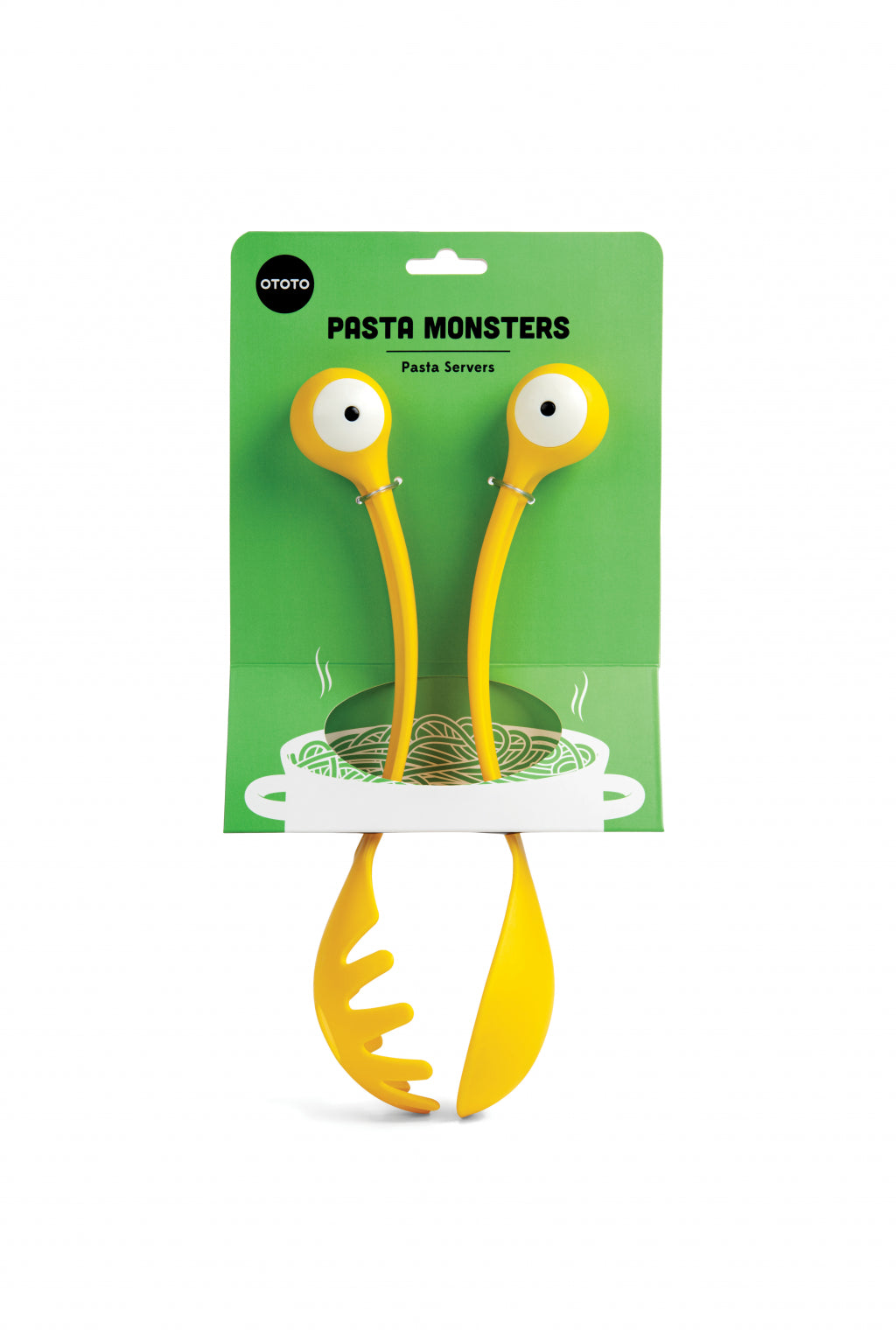 Ototo Pasta & opscheplepel Pasta Monsters - Geel