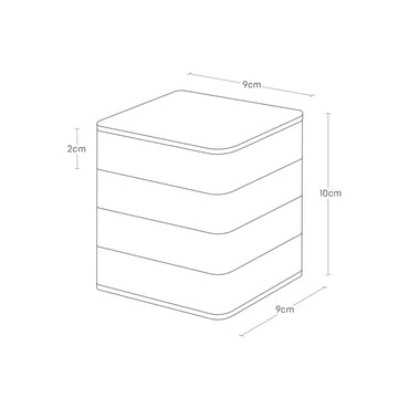 Yamazaki Tower Jewelry Organizer Square 4-Tier White