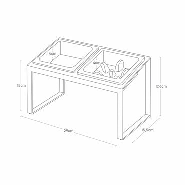 Yamazaki Nooks Slow Feeder Slanted and Standard Feeder - White