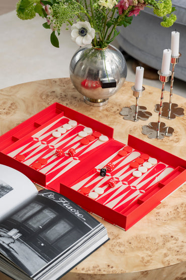 Printworks Spel Classic - Kunst van Backgammon - Rood/Crème