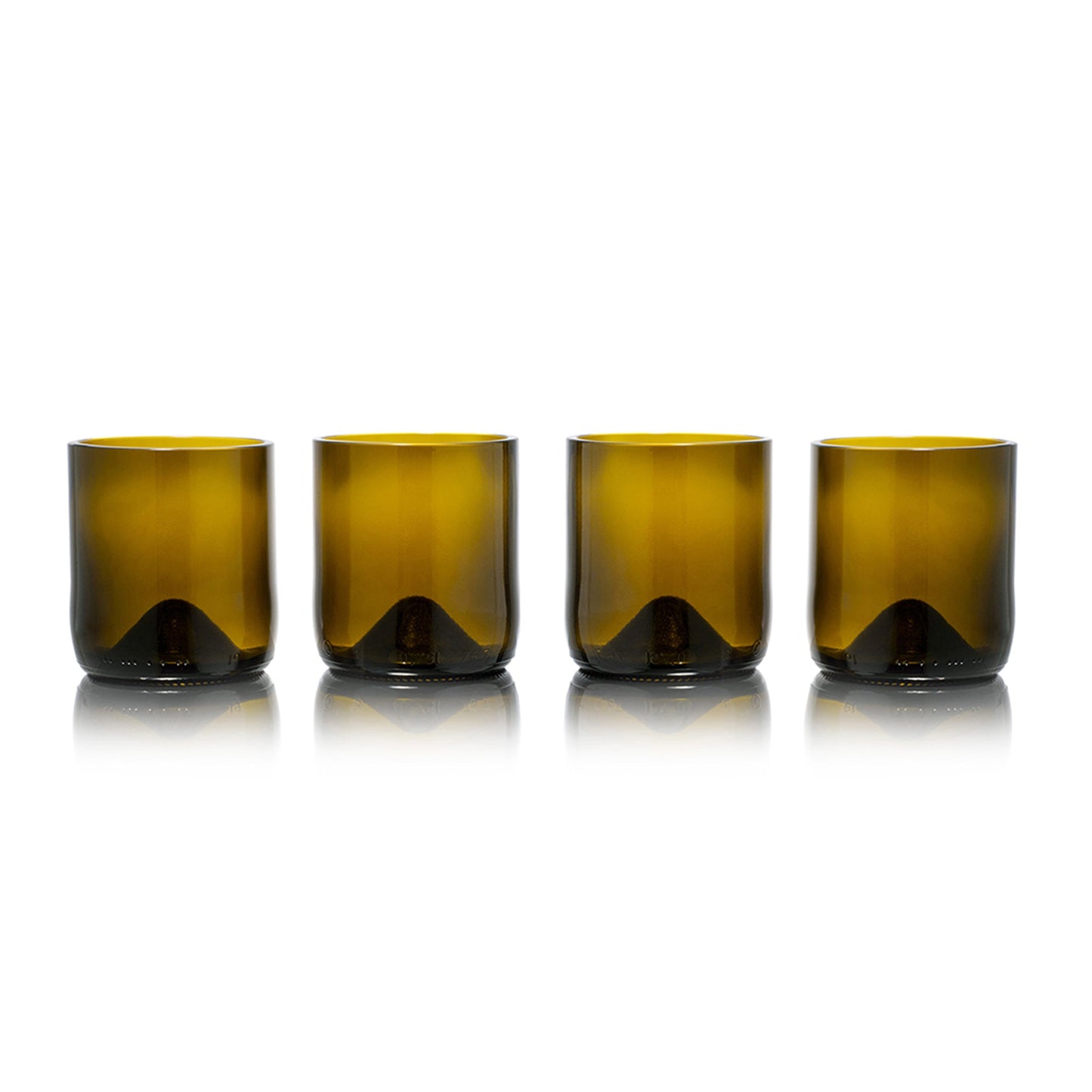 Rebottled Short Tumbler 4-pack glazen set olive