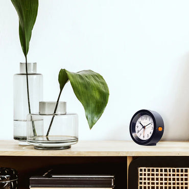NeXtime Circle Table alarm clock black Ø10.5 cm