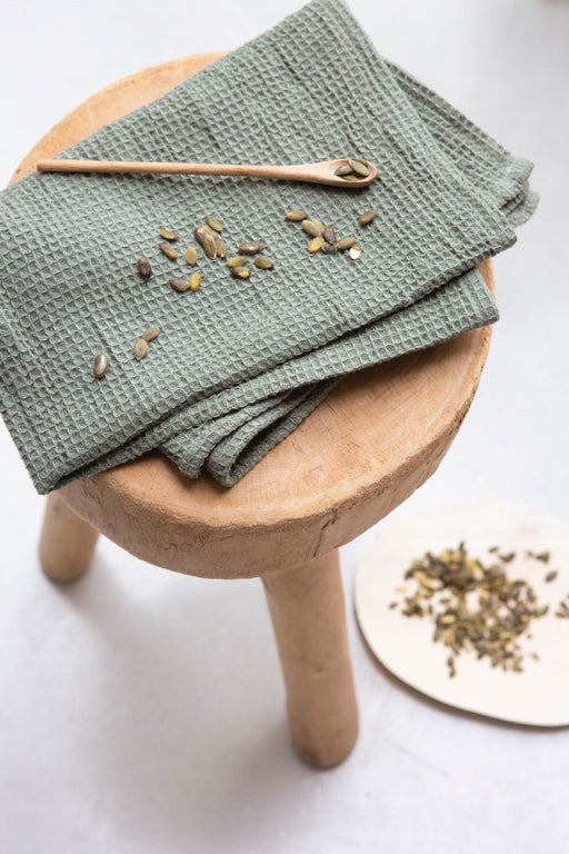 Walra Kitchen Set Dry Cubes Uni, Stripes & Blocks 3-piece - Army Green