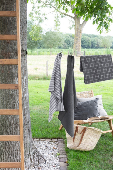 Walra Keukenset Dry Cubes Uni, Stripes & Blocks 3-delig - Off Black