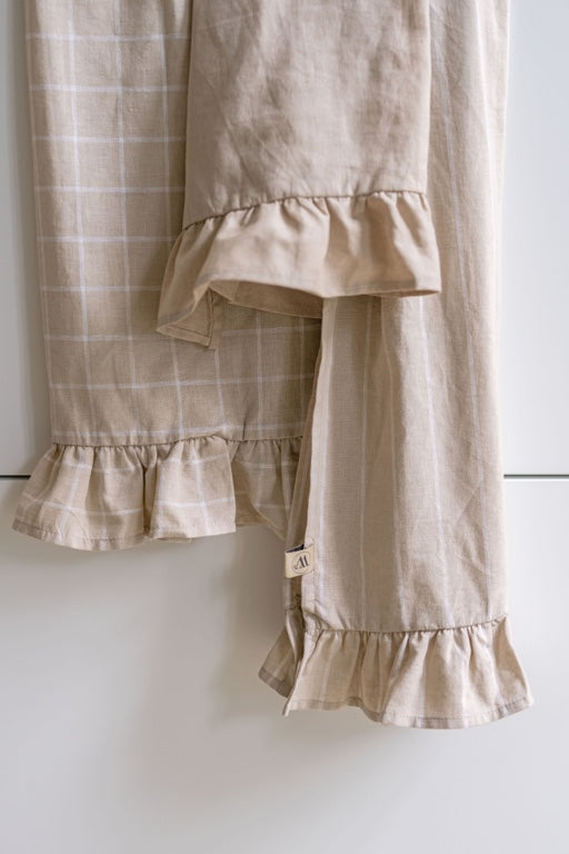 Walra Keukenset Lovely Linen Ruffles 3-delig - Naturel