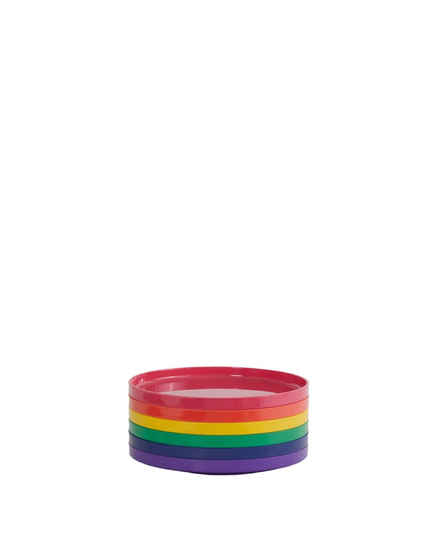 Heller Max Borden set 6-delig - Ø190mm - H 19mm - Regenboog