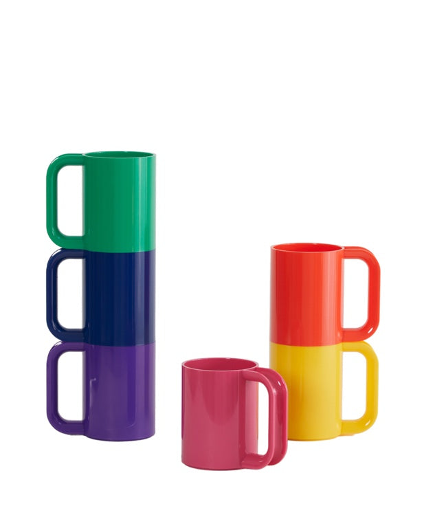 Heller Max Becher-Set, 6-teilig – Ø 73 mm – H 108 mm – Regenbogen