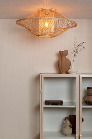 Good&Mojo Maui bamboo ceiling lamp/shade ø70xh.30cm natural, L