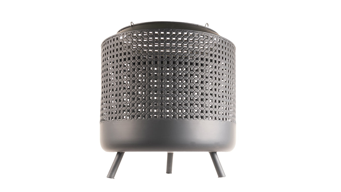 RedFire Midland fire pit with barbecue grill black