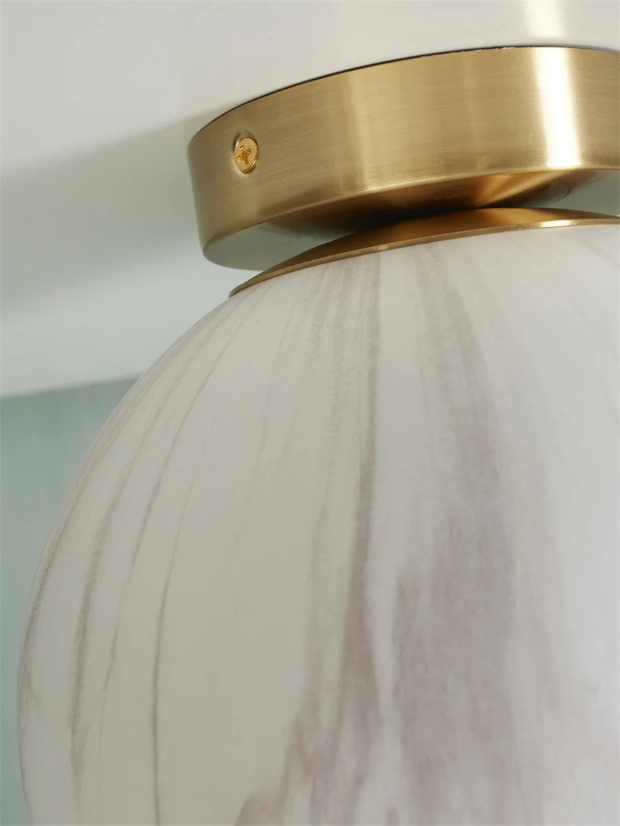 It's About Romi Ceiling lamp glass/iron Carrara ball diameter 22x26cm white marble print/gold S