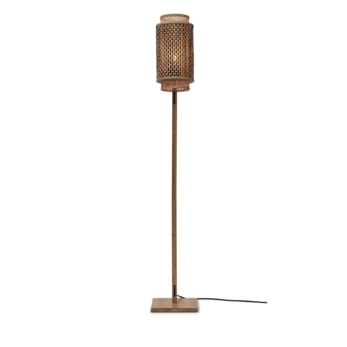 Good&Mojo Vloerlamp Bhutan bamboe naturel h.145cm/kap 18x35cm zw/nat.