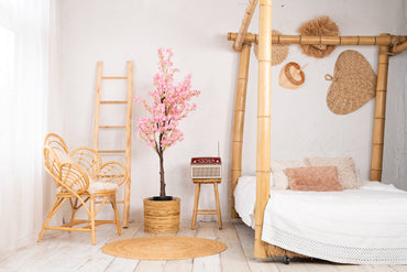 NeverLeafs 150cm Künstliche Blüte Rosa Deluxe