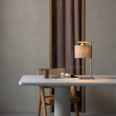 it's about RoMi Tafellamp Boston zand/kap 1815 linnen donker