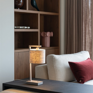 it's about RoMi Tischleuchte Boston sand/Schirm 1815 Leinen hell