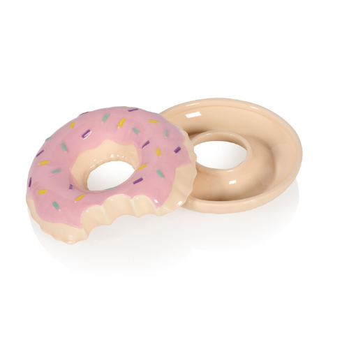 Bitten Floaty Donut jewelry organizer pink ceramic