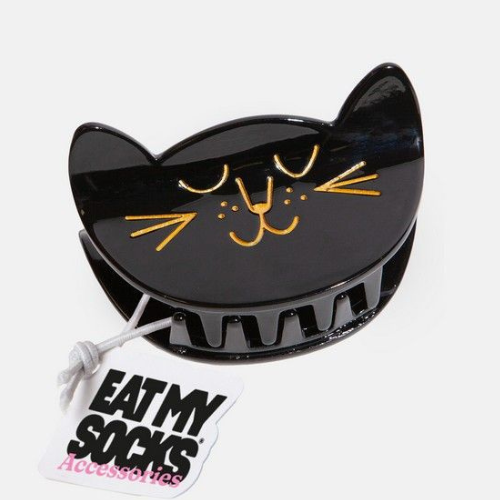 Eat My Socks Haarclip Cat