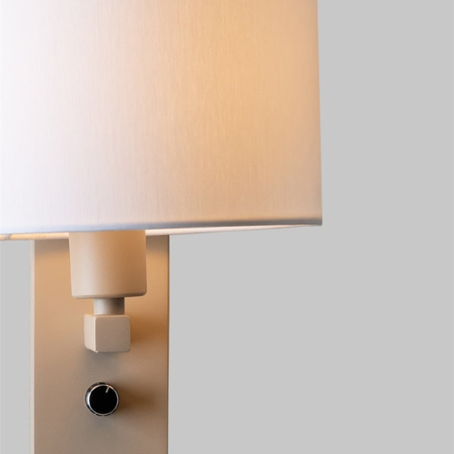 it's about RoMi Wandlamp Florence zand/kap 1815 wit