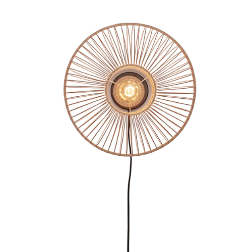 Good&Mojo Wandlamp Hokkaido bamboe h.25xdia.38cm. naturel