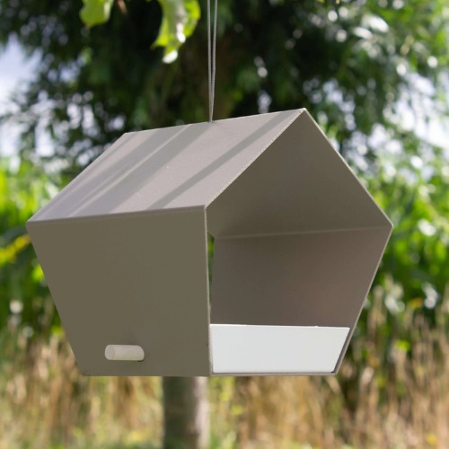 Heeej! Hangend vogelvoederhuisje Small Diamond zand