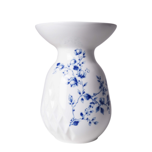 Heinen Delfts Blauw Kraagvaas Blauw Vouw 25 cm