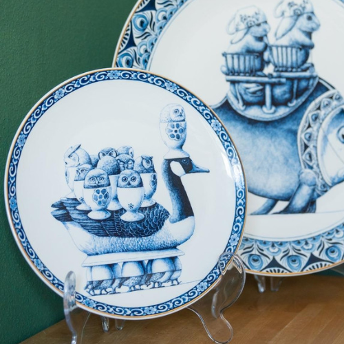 Heinen Delfts blauw wandborden Redmer Hoekstra