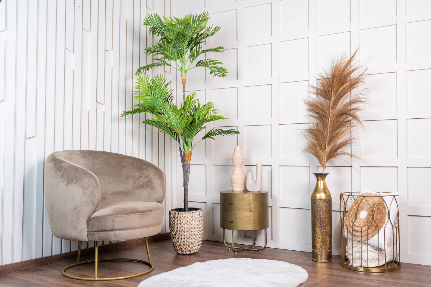 NeverLeafs Tropische Mini-Palme, künstlich, 170 cm