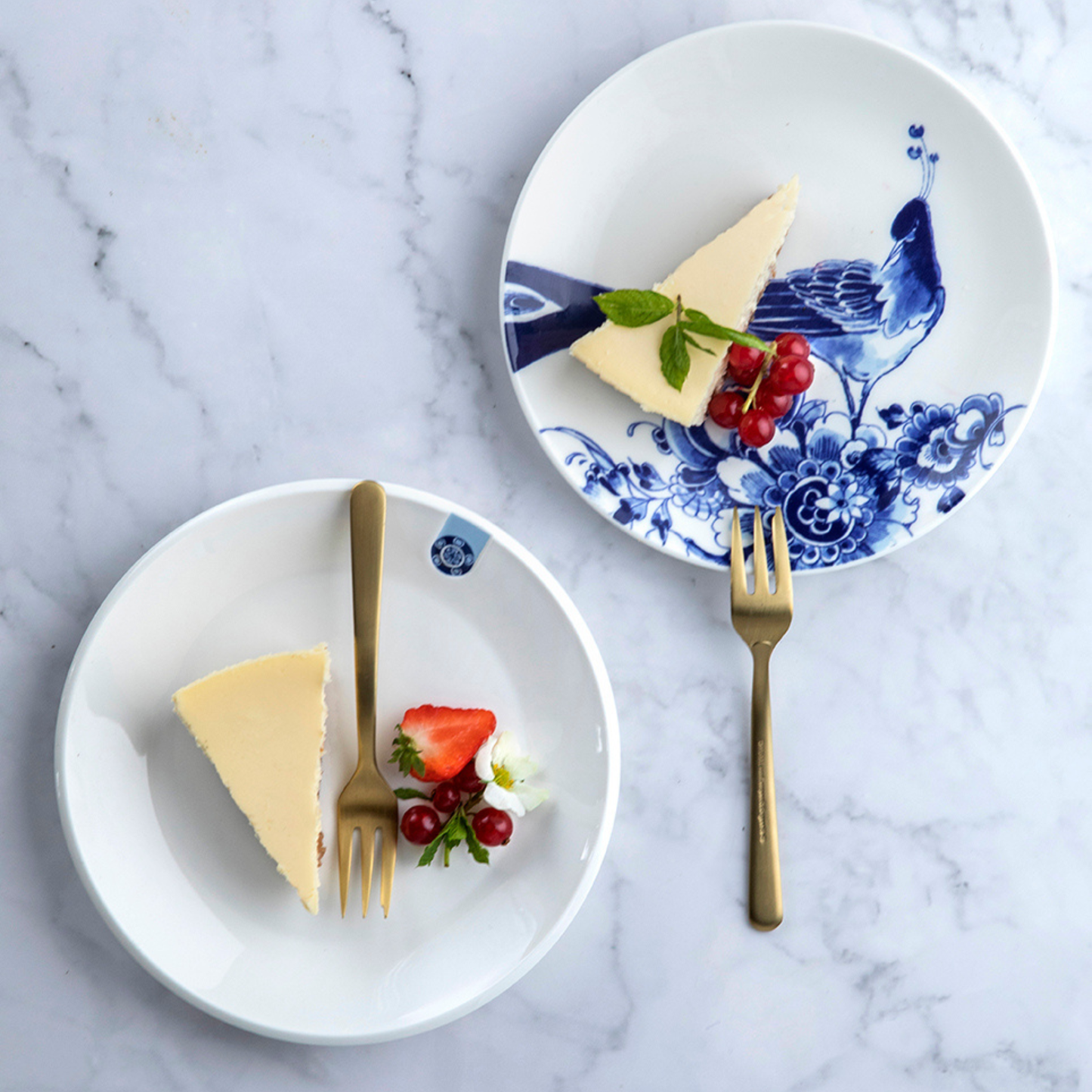 Royal Delft Peacock Symphony gebaksbord – Delfts Blauw Servies – 17 cm