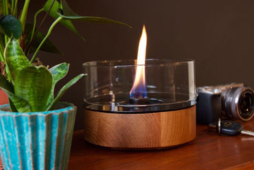 Tenderflame Café 18 Oak Nature table fireplace