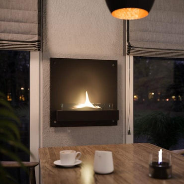 Tenderflame Solo 180 wall fireplace black