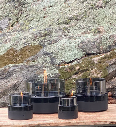 Tenderflame Rosie 14 Black/Smoke Ceramic Table Fireplace