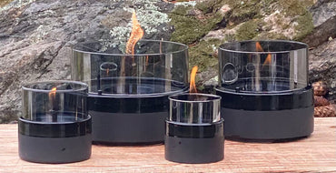 Tenderflame Rosie 18 Black/Smoke Ceramic Table Fireplace