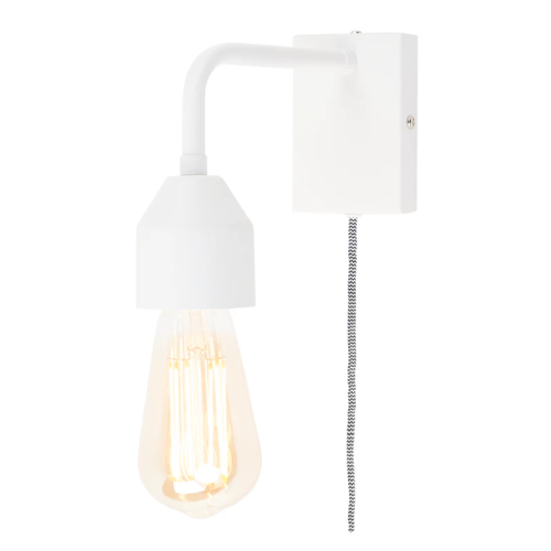 Wandlamp ijzer Madrid 18x7xh.14cm wit, S