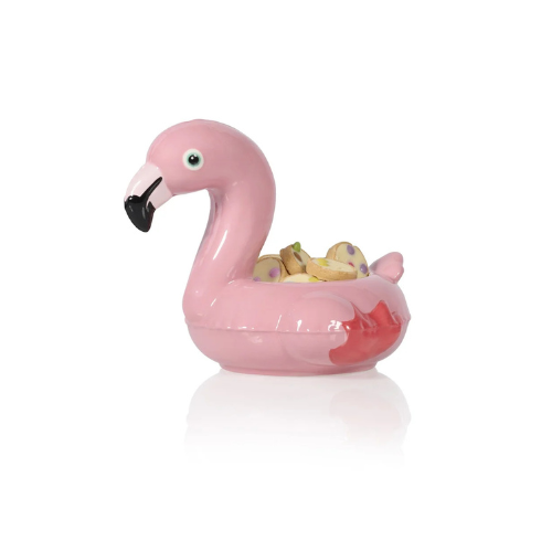 Bitten Floaty Flamingo Snackschale oder Blumentopf rosa
